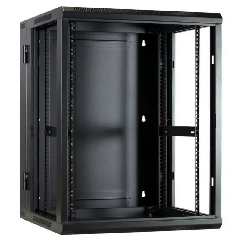 DSIT DS6615-DOUBLE armadio server a parete reversibile con porta in vetro, larghezza 600 mm