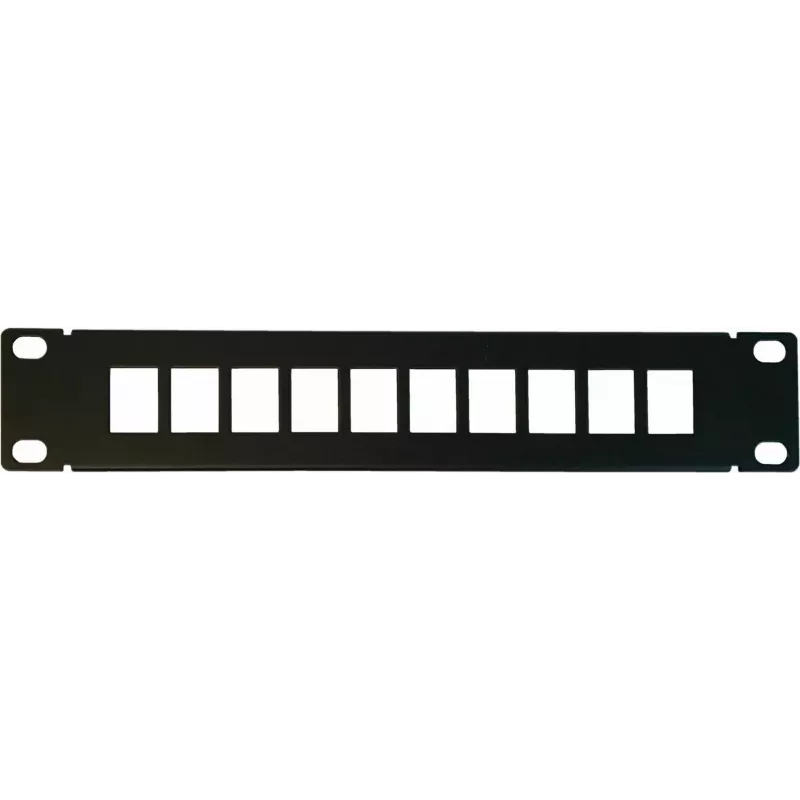 Patch panel keystone UTP non caricato DSIT DS10-Patch-10UTP 10 porte, montaggio rack 1U 19