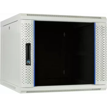 Armadio server a parete DSIT DS6609W 9U con porta in vetro, 600x600x500 mm, nero