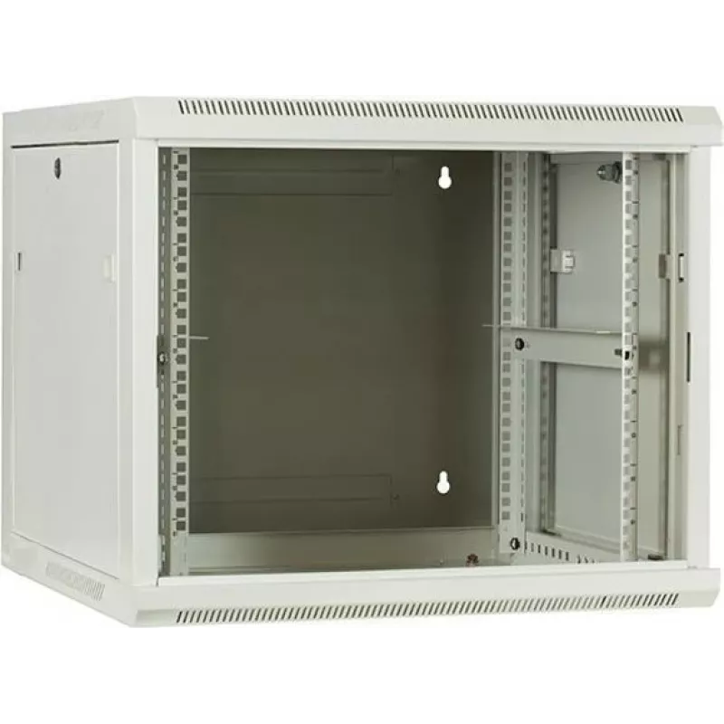 Armadio server a parete DSIT DS6609W 9U con porta in vetro, 600x600x500 mm, nero
