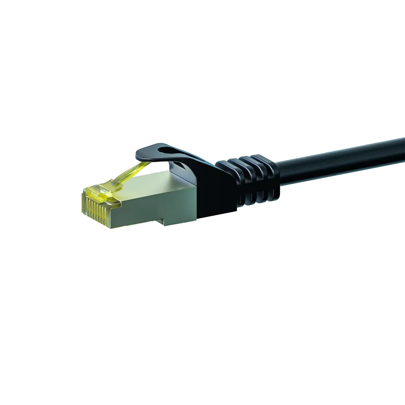 DSIT Cavo di rete RJ45 S/FTP (PiMF) con cavo grezzo Cat.7, nero, 15m (DC-70-150)