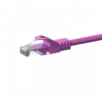 DSIT Cat 6 cavo patch di rete U/UTP, 2 m, rosa, CCA, RJ45, 1 Gbps, 250 MHz