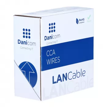 DSIT CAT5e U/UTP cavo di rete flessibile 100 m grigio CCA 26/7 AWG