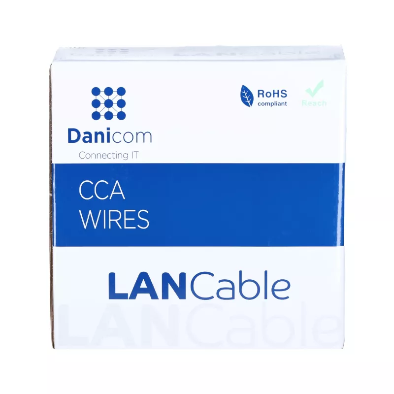 DSIT CAT5e U/UTP cavo di rete flessibile 100 m grigio CCA 26/7 AWG