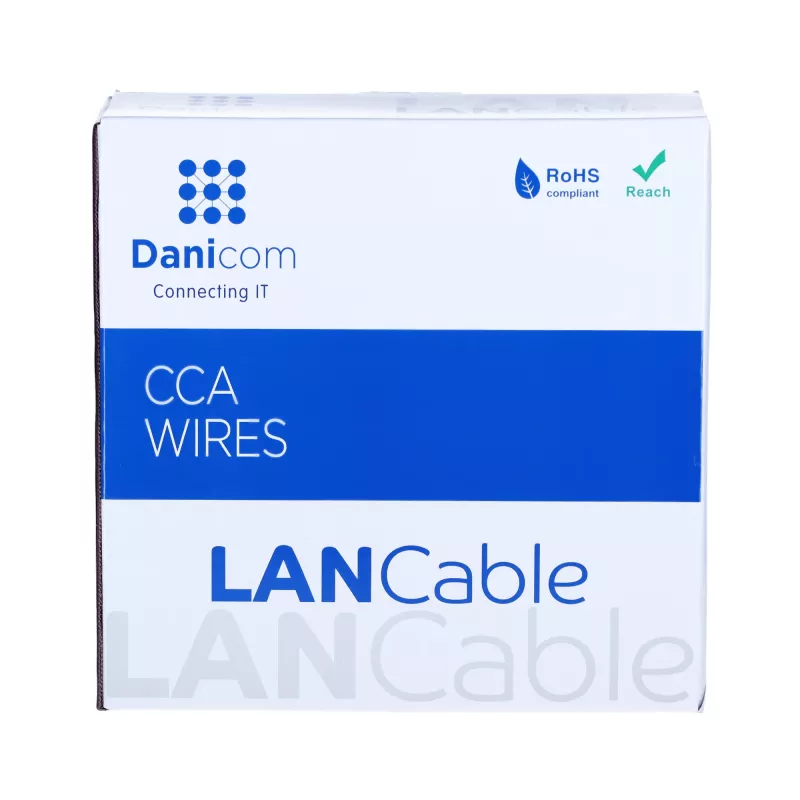 DSIT CAT5e F/UTP cavo di rete con conduttore massiccio 100m grigio
