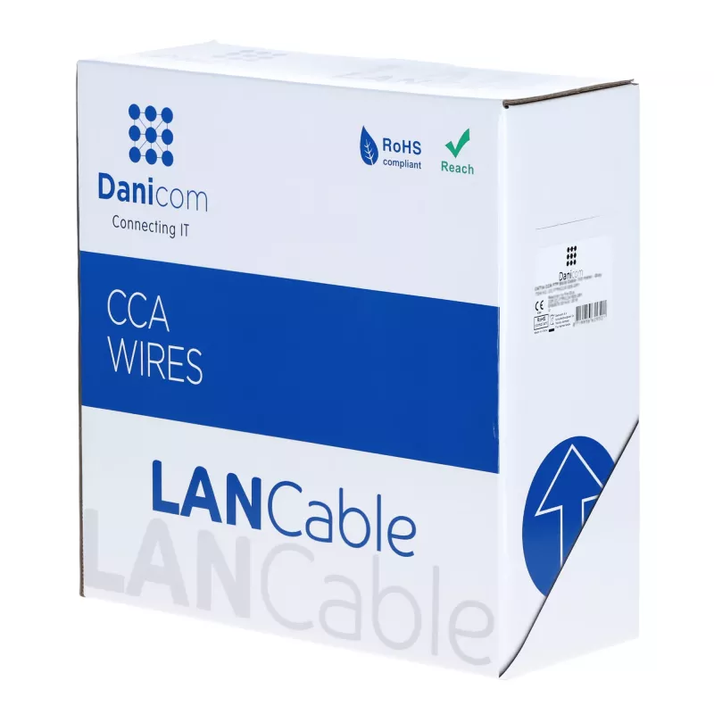 DSIT CAT5e F/UTP cavo di rete con conduttore massiccio 100m grigio