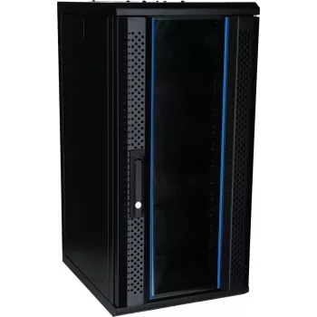 DSIT DS10-3415 armadio rack a parete 15U 10 pollici con porta in vetro, 370x450x752 mm, nero