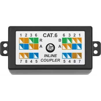 DSIT DANICOM CAT6 presa di connessione internet (DS-CAT6-JB) – connettore femmina LSA 10G PoE++, bianco