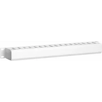 DSIT pannello di gestione cavi orizzontale 19 pollici 1U con coperchio, bianco (DS-1902-W)