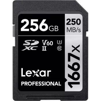 Lexar Professional 256GB SDXC UHS-II U3 V60 scheda di memoria 1667x