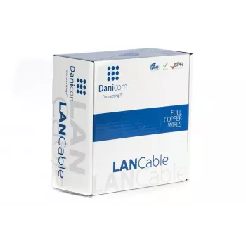 DSIT DANICOM CAT6A UTP 50m cavo per esterni con conduttore solido, guaina PE (Fca) - nero