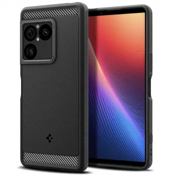 SPIGEN Rugged Armor custodia per Sony Xperia 1 VIII, nero opaco, ACS11315