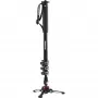 Manfrotto MVMXPROA4 XPRO Monopod+ monopiede video in alluminio a 4 sezioni con base FluidTech, nero