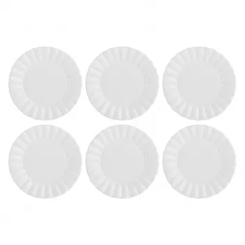 LA PORCELLANA BIANCA set con 6 piatti da insalata Ducale - bianco, 20 cm