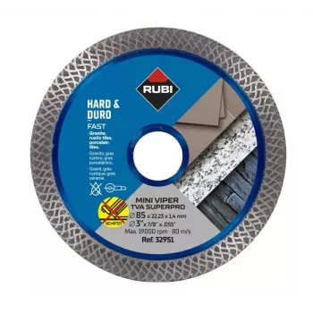 RUBI TVA 85 SUPERPRO MINI VIPER Disco diamantato a taglio continuo 85 mm x 15 mm