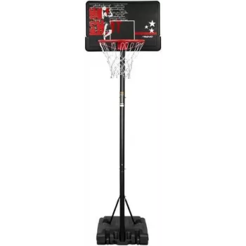 BASKETBALLSTAND HOT SHOT - canestro da basket portatile, altezza regolabile 165-220 cm, tabellone in policarbonato 75x50 cm, anello in acciaio, base riempibile, per esterni