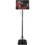 BASKETBALLSTAND HOT SHOT - canestro da basket portatile, altezza regolabile 165-220 cm, tabellone in policarbonato 75x50 cm, anello in acciaio, base riempibile, per esterni
