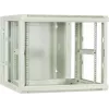 DSIT armadio server da parete reversibile 9U con porta in vetro, bianco, 600x600x501 mm (DS6609W-DOUBLE)