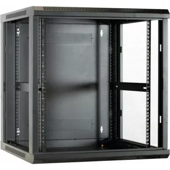 DSIT DS6612 armadio server da parete 12U con porta in vetro, 600x600x635 mm, nero