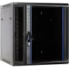 DSIT DS6612 armadio server da parete 12U con porta in vetro, 600x600x635 mm, nero