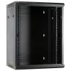 DSIT DS6615 armadio server da parete 15U con porta in vetro, 600x600x770 mm, nero