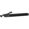 DSIT DS-8PDU-MO ciabatta multipresa 19 inch 8 vie con protezione da sovraccarico Master, cavo 0,48 m, nero