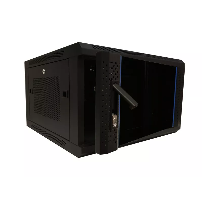 DSIT armadio server a parete 6U 19 inch con porta in vetro e pareti laterali perforate, 600x600x368 mm (DS6606ZP)