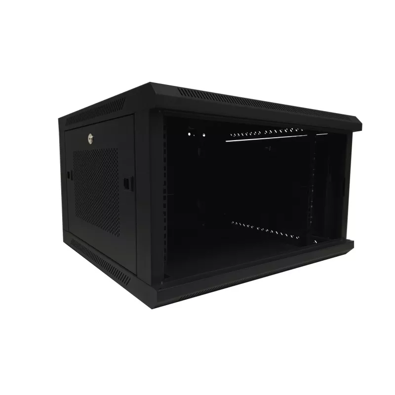 DSIT armadio server a parete 6U 19 inch con porta in vetro e pareti laterali perforate, 600x600x368 mm (DS6606ZP)