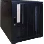 DSIT armadio rack server freestanding 12U, 600x600x720 mm, porta anteriore perforata con serratura, nero
