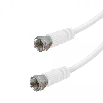 Vivanco VVSAT15MMW cavo coassiale satellitare bianco 1,5 m, connettore F maschio su connettore F maschio, 75 Ohm, doppia schermatura