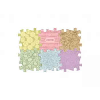 MUFFIK tappetino sensoriale ortopedico set 6-in-1 Baby Pastel – 6 pezzi puzzle