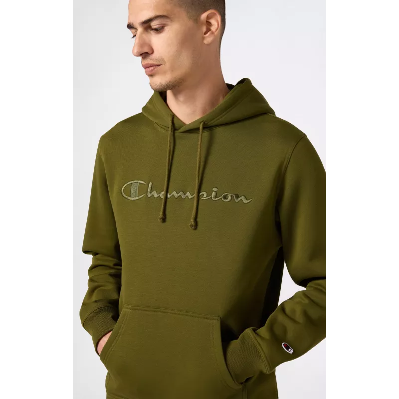 Champion Felpa con cappuccio uomo verde oliva 220271 GS585 M