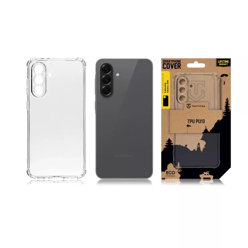 Cover posteriore in TPU Tactical Plyo per Samsung Galaxy A56 5G, trasparente
