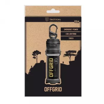 Tactical OffGrid Torcia LED powerbank 2000 lumen, 5000 mAh, USB-C, IPX6, zoomabile