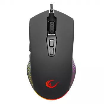 Rampage Spear V2 Mouse da gaming con filo 12800 DPI ottico RGB nero