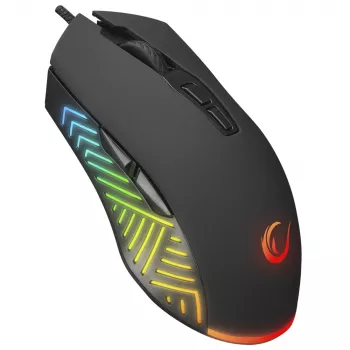 Rampage Spear V2 Mouse da gaming con filo 12800 DPI ottico RGB nero