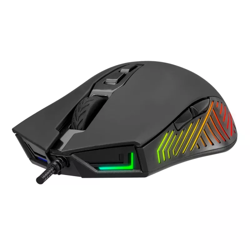 Rampage Spear V2 Mouse da gaming con filo 12800 DPI ottico RGB nero