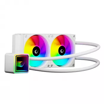 Rampage INFINITE V240 bianco 240mm ARGB AIO dissipatore CPU a liquido con display della temperatura
