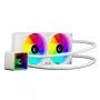 Rampage INFINITE V240 bianco 240mm ARGB AIO dissipatore CPU a liquido con display della temperatura