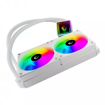 Rampage INFINITE V240 bianco 240mm ARGB AIO dissipatore CPU a liquido con display della temperatura