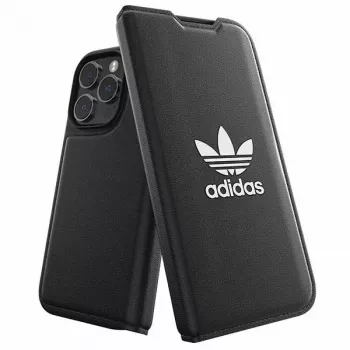 Adidas Originals Basic Booklet custodia per iPhone 14 Pro, nero e bianco