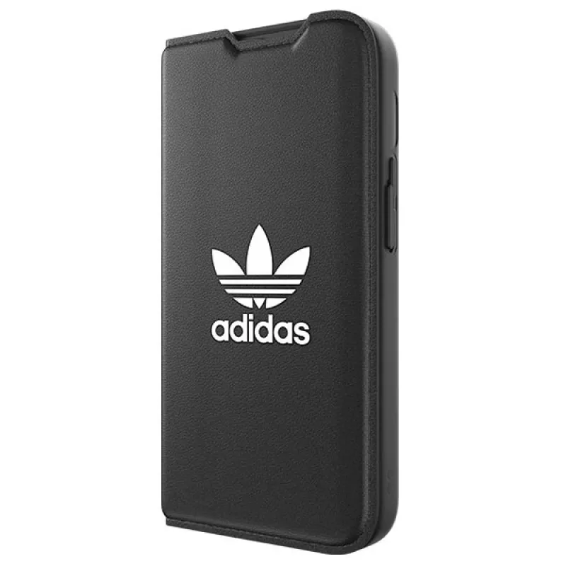 Adidas Originals Basic Booklet custodia per iPhone 14 Pro, nero e bianco