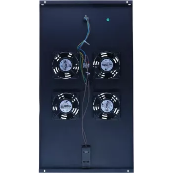 DSIT DS-FT100 unità di raffreddamento per rack server 4 ventole con termostato per armadi profondi 1000 mm, 1U, 230V, nero