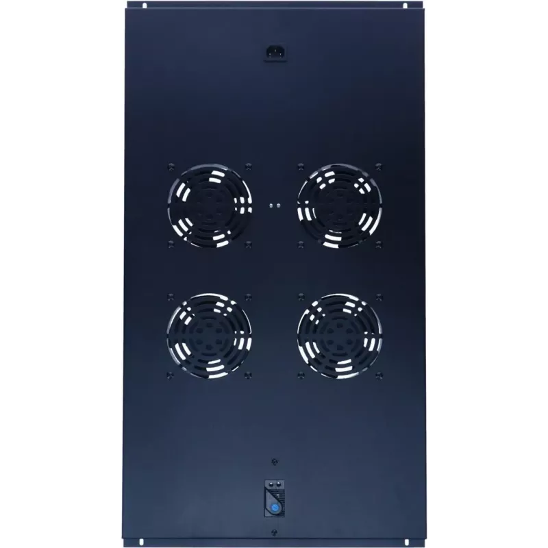 DSIT DS-FT100 unità di raffreddamento per rack server 4 ventole con termostato per armadi profondi 1000 mm, 1U, 230V, nero