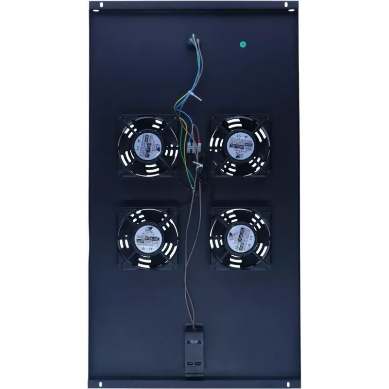 DSIT DS-FT100 unità di raffreddamento per rack server 4 ventole con termostato per armadi profondi 1000 mm, 1U, 230V, nero