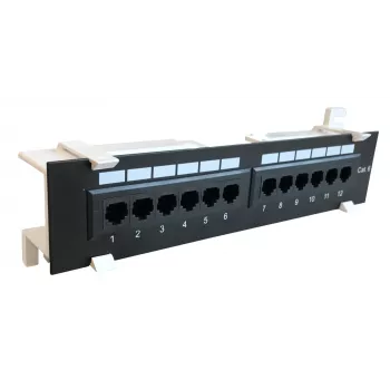 DS-IT patch panel a parete CAT 6, 12 porte UTP (DS-Patch6-12UTP-WM)