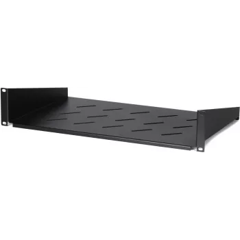 DSIT DS-FH2U300 mensola fissa rack 2U per armadi a parete profondi 450 mm, profondità 300 mm, nero