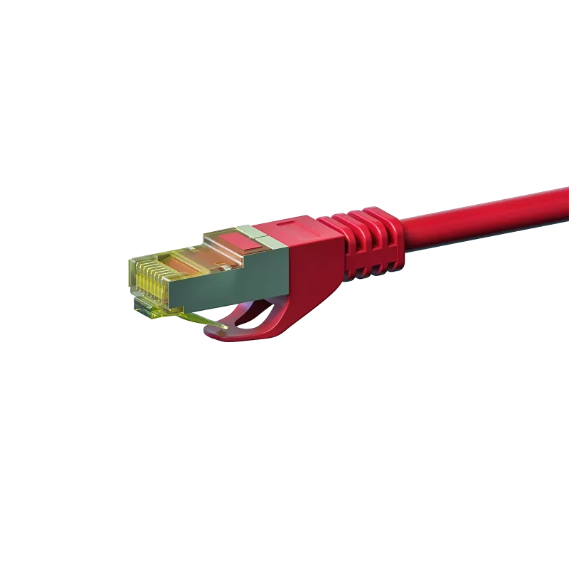 DSIT Cat.7 S/FTP PiMF cavo patch di rete RJ45, rosso, 1 m