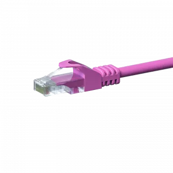 DSIT CAT 5e U/UTP cavo patch di rete, 3 m, rosa, CCA, RJ45, Gigabit Ethernet