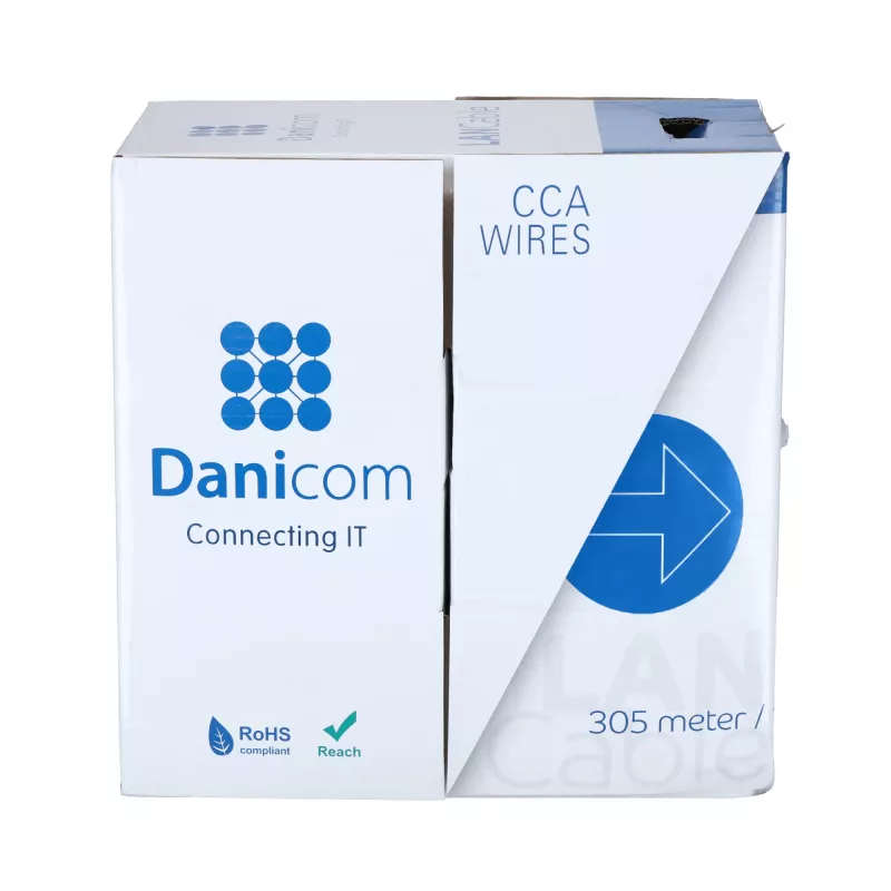 DSIT CAT5e FTP cavo di rete AWG 26/7 flessibile 305m grigio CCA